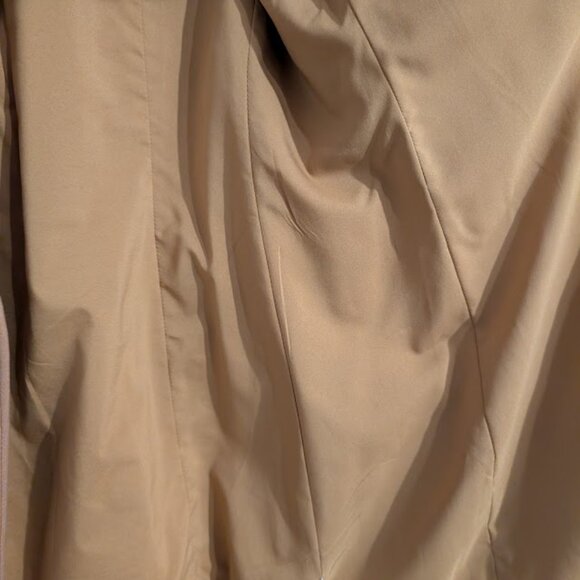 Express Columnist Open Front Peak Lapel Boyfriend Blazer Jacket Camel Tan M EUC - Picture 6 of 11